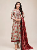 Women's Unstitched Printed Lawn Suit with Printed Lawn Dupatta