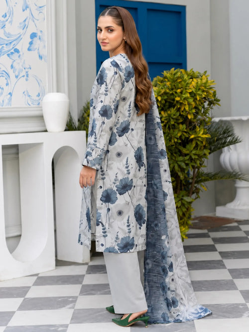 Elegant unstitched ladies lawn dress by KHAVANA.