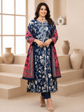 3 Piece Printed Lawn Suit with Printed Lawn Shirt, Printed Lawn Dupatta and Dyed Cotton Trouser